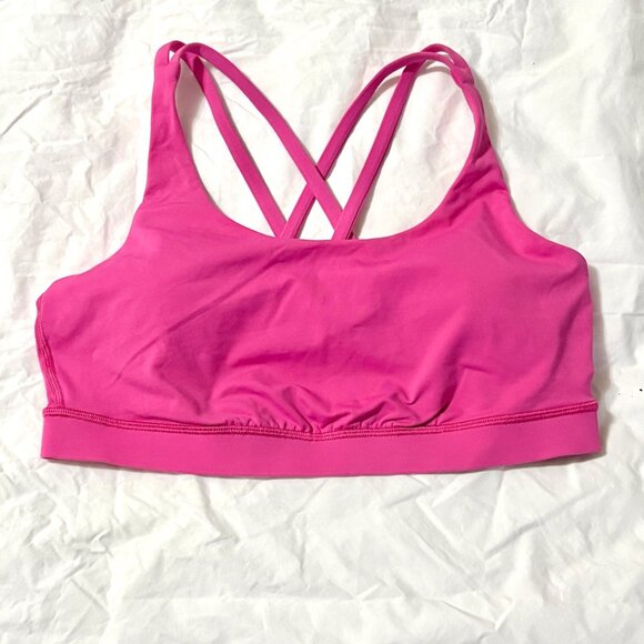 EXCELLENT Lululemon Energy Sports Bra Medium Support C/D Cup Sonic Pink 12 - Picture 2 of 6